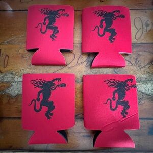 Fireball Whisky Can Koozie Cooler Holder New 4-pack